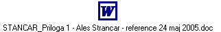 STANCAR_Priloga 1 - Ales Strancar - reference 24 maj 2005.doc